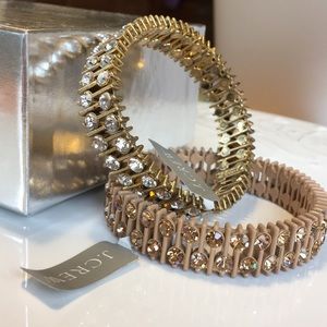 J.Crew Jeweled Bracelets (silver and bronze). NWT
